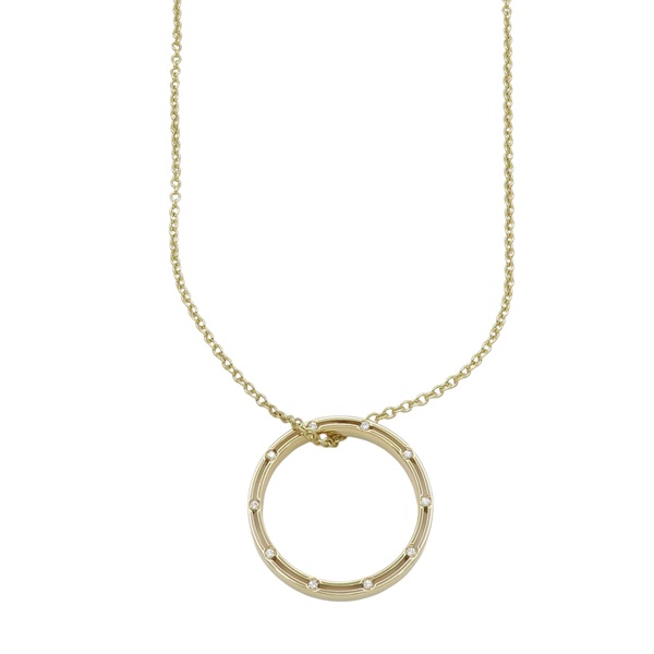 18K黃金 鑽石 D.Side 項鍊【DAMIANI 戴美安妮】