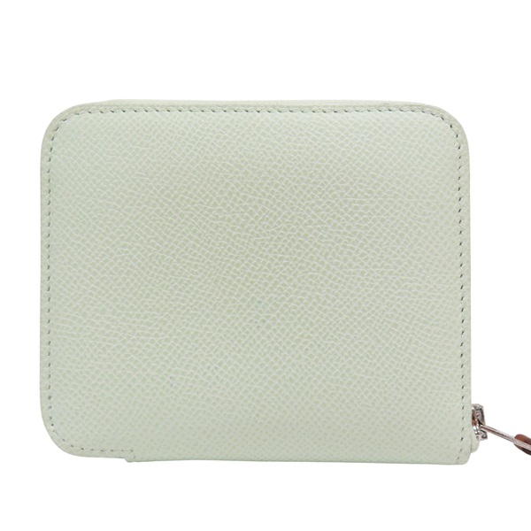 薄荷綠 Epsom牛皮 Silk In Compact 短夾 U刻【HERMES 愛馬仕】