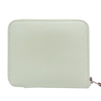 薄荷綠 Epsom牛皮 Silk In Compact 短夾 U刻【HERMES 愛馬仕】