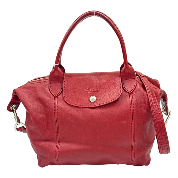 紅色 牛皮 LE PLIAGE CUIR 兩用包 【Longchamp 瓏驤】