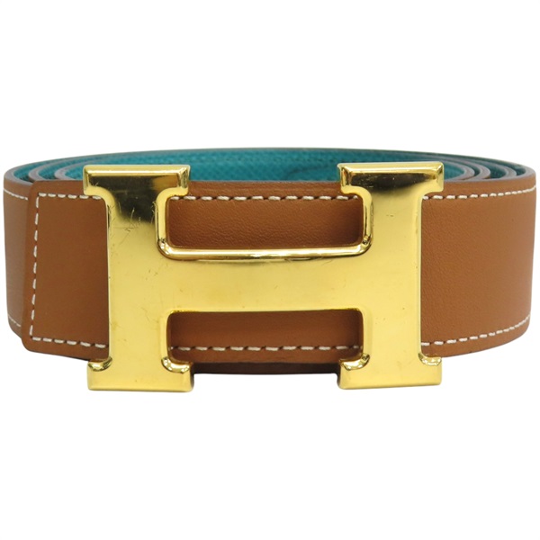 棕色 Swift/Epsom牛皮 H皮帶 X刻 100CM【HERMES 愛馬仕】