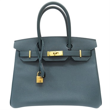 松柏綠色 Swift牛皮 Birkin 30 柏金包 手提包 D刻 金扣【HERMES 愛馬仕】