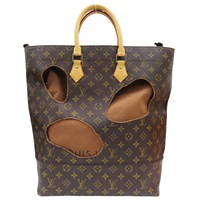 Comme Des Garcons 棕色 原花 帆布 With Holes 托特包【LOUIS VUITTON LV 路易威登】 M40279