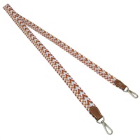 橘/藍色 帆布 背帶【HERMES 愛馬仕】