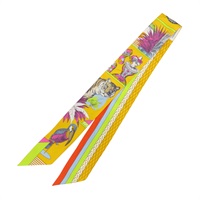 黃色 絲綢 Twilly 絲巾 【HERMES 愛馬仕】