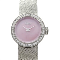 La D De Dior 腕錶 粉色珍珠母貝錶盤 鑽石 不鏽鋼【Dior 迪奧】 CD040110