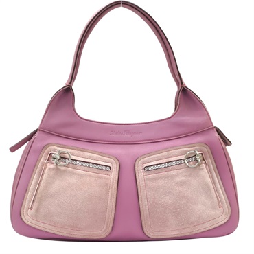 粉色 牛皮 肩背包【Salvatore Ferragamo 費拉格慕】