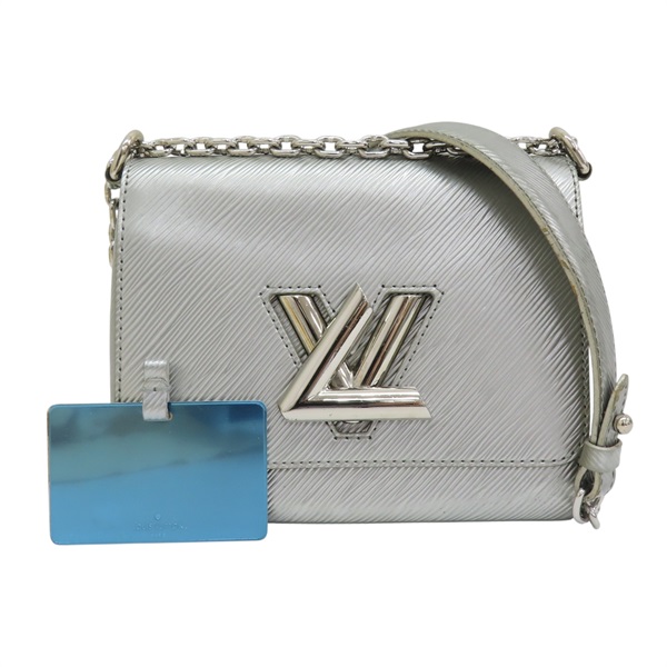 銀色 Epi 水波紋 牛皮 Twist PM 肩背包 M50323【LOUIS VUITTON LV 路易威登】 M50323