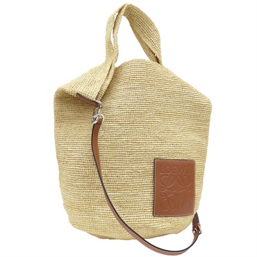 米色 藤編 兩用包【LOEWE 羅威】