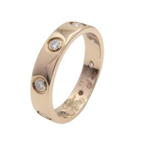 18K玫瑰金 8顆鑽石 Love 戒指 49【Cartier 卡地亞】 B4050800