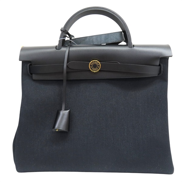 黑色 帆布 Herbag Zip 31 肩背包 K刻【HERMES 愛馬仕】