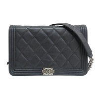 黑色 荔枝紋牛皮 肩背包【CHANEL 香奈兒】