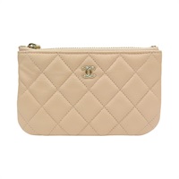 杏色牛皮 零錢包【CHANEL 香奈兒】