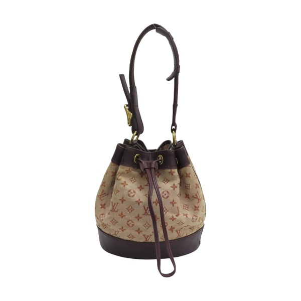 棕/粉色 原花帆布 牛皮 Neliee 水桶包 肩背包 【LOUIS VUITTON LV 路易威登】 M92686