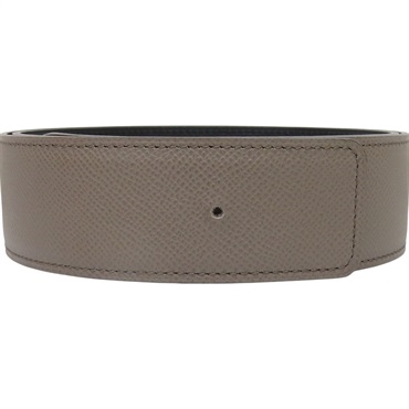 大象灰 Epsom牛皮 皮帶 口Ｏ刻 85cm(無釦頭 打洞)【HERMES 愛馬仕】