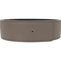 大象灰 Epsom牛皮 皮帶 口Ｏ刻 85cm(無釦頭 打洞)【HERMES 愛馬仕】