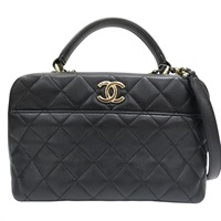 黑色 牛皮 鍊帶 肩背包 金釦【CHANEL 香奈兒】