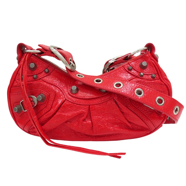 紅色 山羊皮 Le Cagole 肩背包【BALENCIAGA 巴黎世家】 #671309