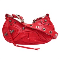 紅色 山羊皮 Le Cagole 肩背包【BALENCIAGA 巴黎世家】 #671309