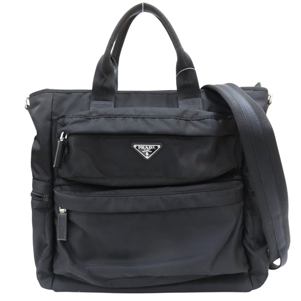 黑色 尼龍 公事包 兩用包【PRADA 普拉達】 2VG040