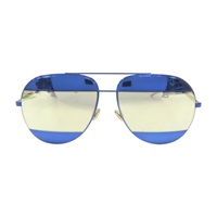銀色鏡片 藍色鏡框 鍍金 Split 1 Sunglasses 墨鏡 飛行員太陽眼鏡【Dior 迪奧】 QAOUE
