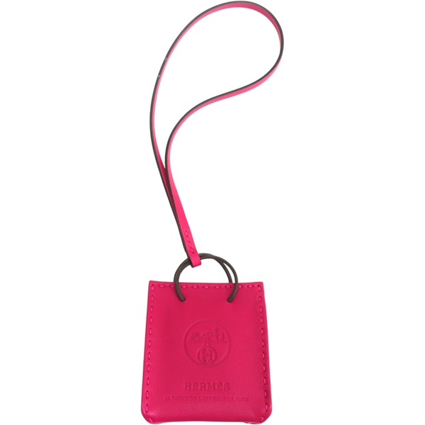 桃紅色羊皮 Sac Orange 掛飾 Y刻【HERMES 愛馬仕】 Y刻/AM
