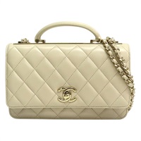 杏色 菱格紋 羊皮 TRENDY CC HANDLE WOC 肩背包 【CHANEL 香奈兒】