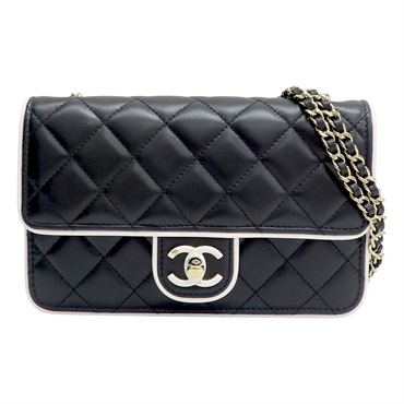 黑色 菱格紋 羊皮 肩背包【CHANEL 香奈兒】 AP4511