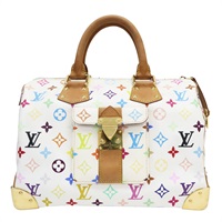 白三彩 原花帆布 村上隆 Speedy 30 手提包【LOUIS VUITTON LV 路易威登】 M92643