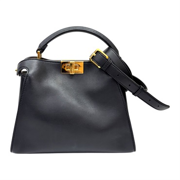 黑色 牛革 Peekaboo Essentially 兩用包【FENDI 芬迪】 8PN302