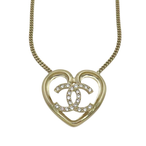 CC 心形水晶 金屬 墜飾項鍊【CHANEL 香奈兒】