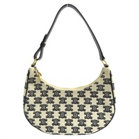 白/黑色帆布 AVA Hobo 肩背包【CELINE 賽琳】