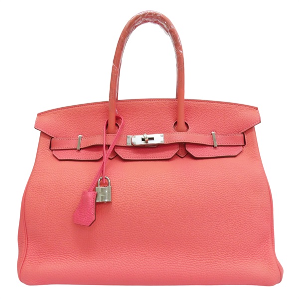 粉色 Togo牛皮 Birkin 35 柏金包 手提包 口P刻 (變色)【HERMES 愛馬仕】 □P/PHW