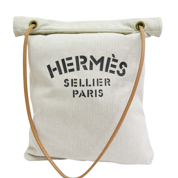 米色 帆布 Aline Grooming 肩背包【HERMES 愛馬仕】