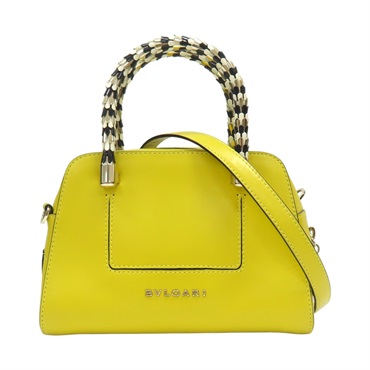 黃色 牛皮 Serpenti Scaglie 兩用包【BVLGARI 寶格麗】