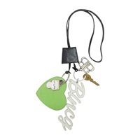 黑/綠色 羊皮 Le City Heart Charm 吊飾【BALENCIAGA 巴黎世家】