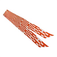 橘/白色 絲綢 Twilly 絲巾【HERMES 愛馬仕】