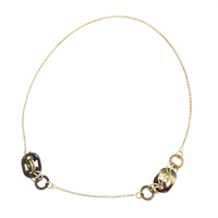 琥珀色 牛角 金屬 Eurydice 項鍊【HERMES 愛馬仕】