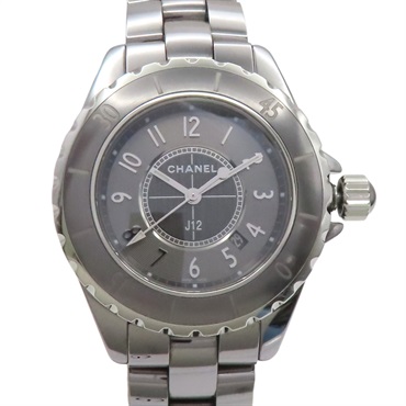銀色錶盤 黑銀色陶瓷 J12 34mm Ceramic 腕錶【CHANEL 香奈兒】 H2978