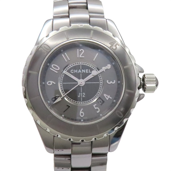 銀色錶盤 黑銀色陶瓷 J12 34mm Ceramic 腕錶【CHANEL 香奈兒】 H2978