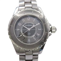 銀色錶盤 黑銀色陶瓷 J12 34mm Ceramic 腕錶【CHANEL 香奈兒】 H2978