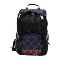 黑色 尼龍 絎縫 後背包【PRADA 普拉達】 2VZ135