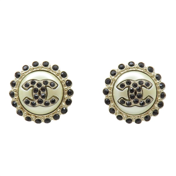 黑/金色 鍍金 雙C 耳環【CHANEL 香奈兒】