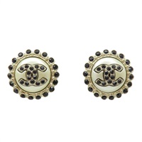 黑/金色 鍍金 雙C 耳環【CHANEL 香奈兒】