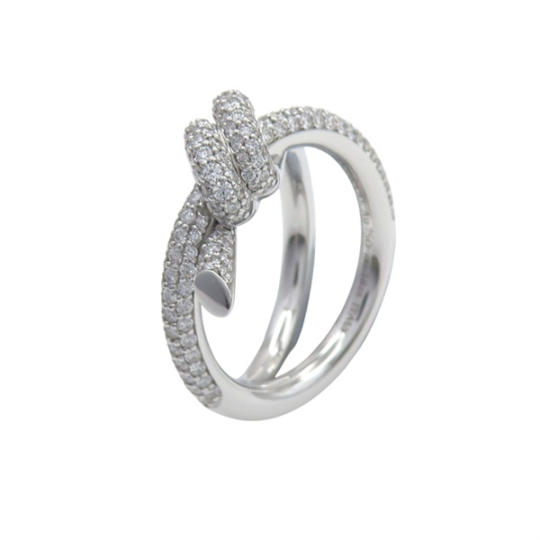 18K白金 鑽石 Tiffany Knot Double Row 戒指【Tiffany & Co 蒂芬妮】 70301407
