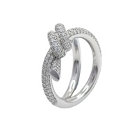 18K白金 鑽石 Tiffany Knot Double Row 戒指【Tiffany & Co 蒂芬妮】 70301407