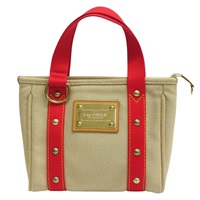 米白/紅色 帆布 Antigua Cabas PM 手提包 M40038【LOUIS VUITTON LV 路易威登】 M40038
