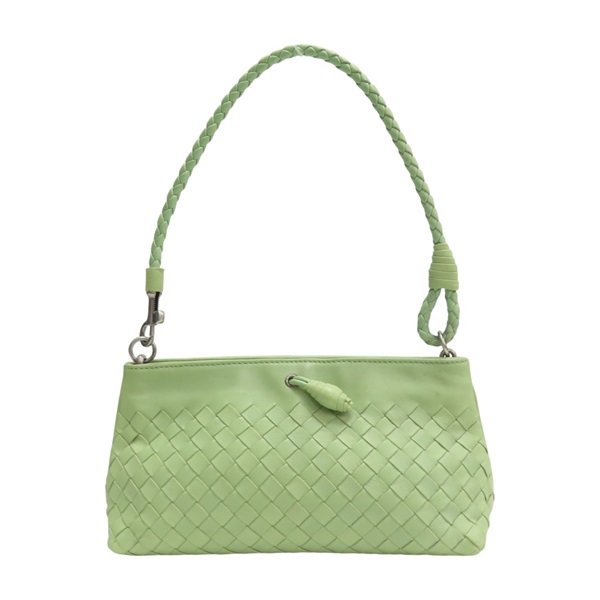 淺綠色 羊皮編織 手提包 120773【BOTTEGA VENETA 寶緹嘉】 120773