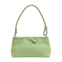 淺綠色 羊皮編織 手提包 120773【BOTTEGA VENETA 寶緹嘉】 120773