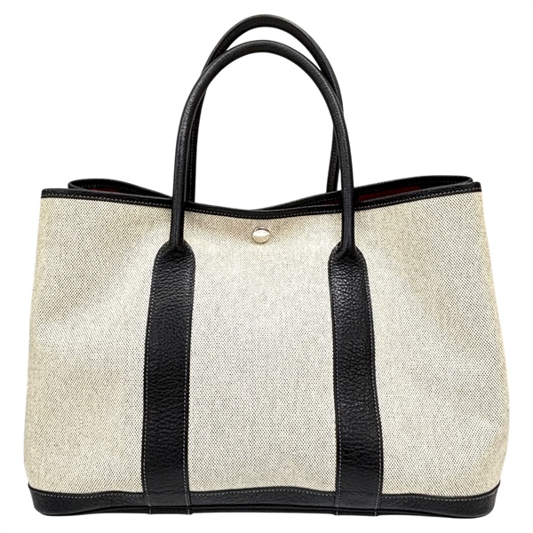 米色帆布 Bolduc Twilly Garden Party 36 手提包【HERMES 愛馬仕】